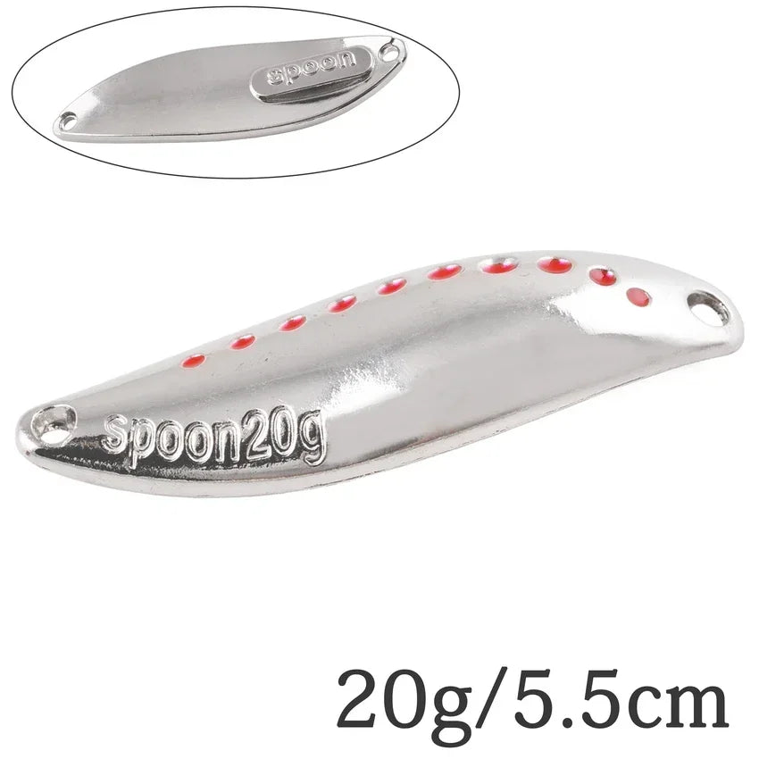 Metal Vib Leech Spinner Spoon Lures For Bass Pike Perch Freshwater Fishing Tackle Gear