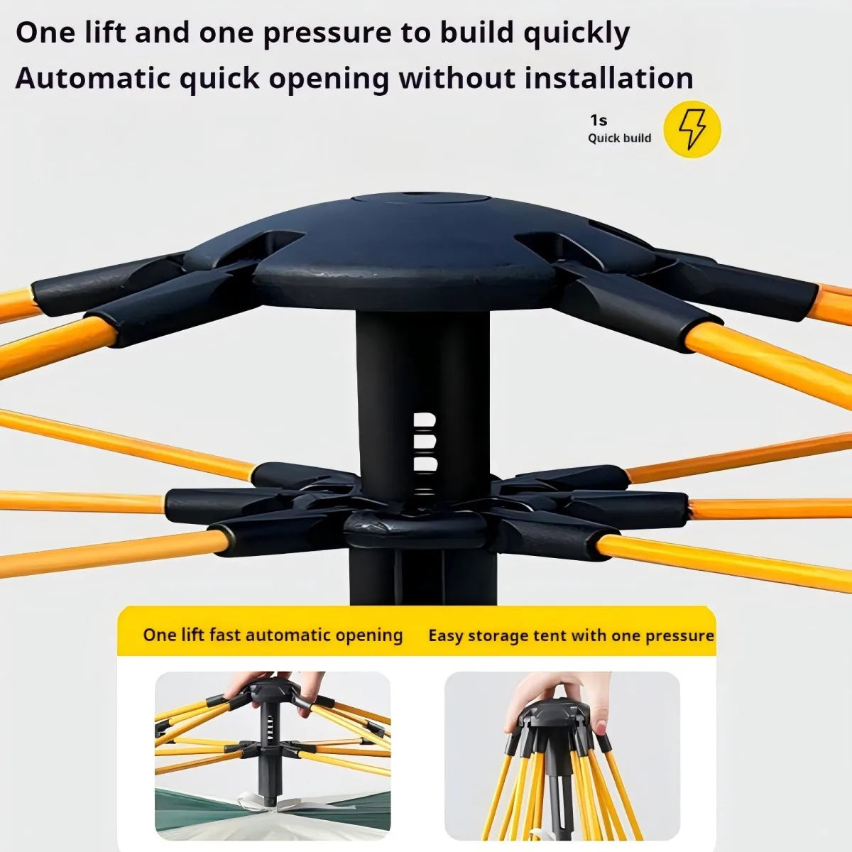 Pakicetus Outdoor Sunshade Camping Tent With Double Doors