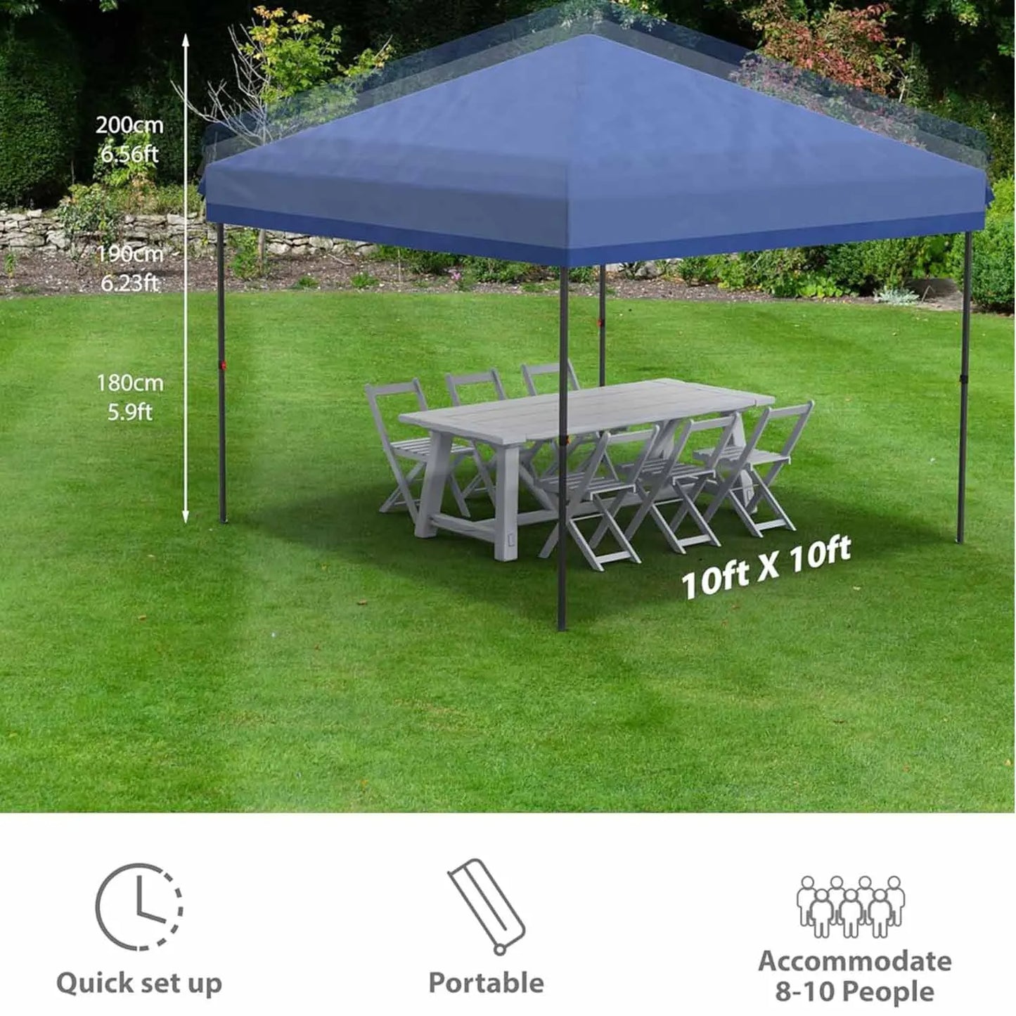 10x10 Feet Pop Up Canopy Tent Outdoor Heavy Duty Shelter