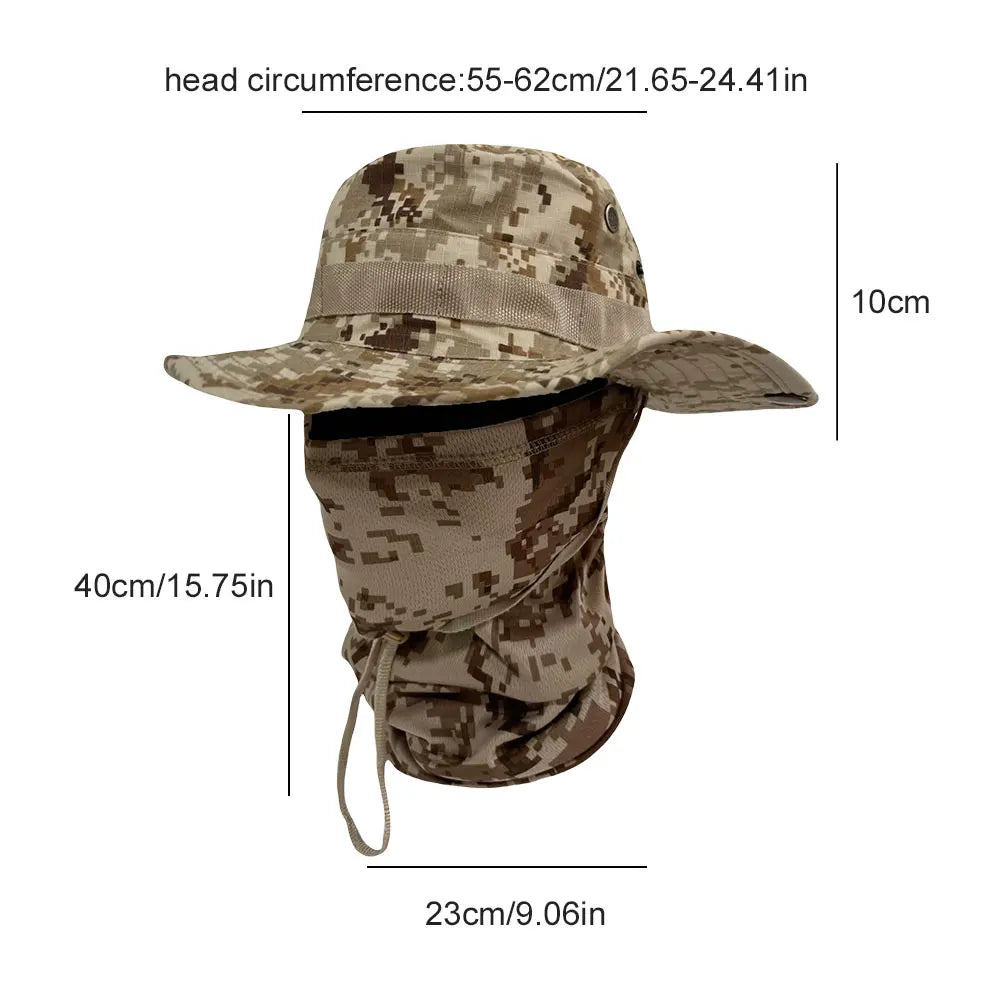 Unisex Foldable Sun Shade Bucket Hat For Fishing And Hiking