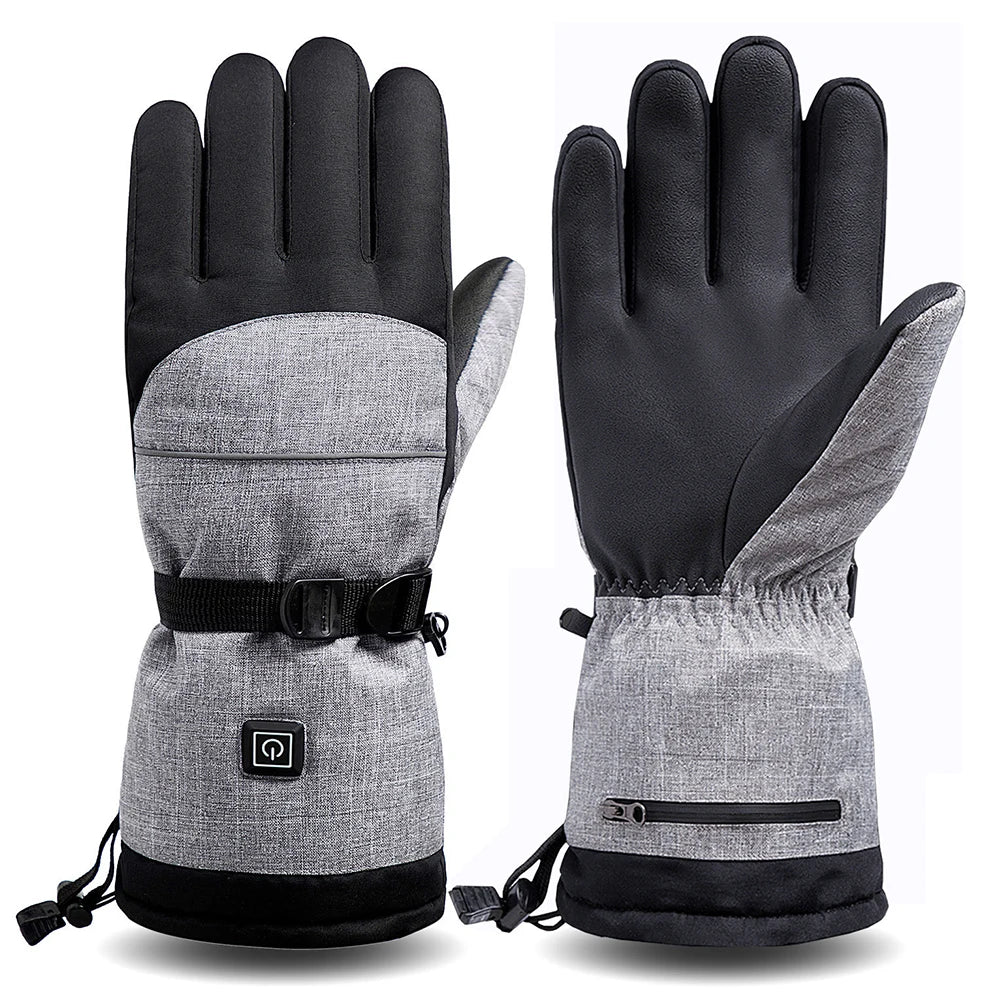 HOSPORTCN Winter Heated Gloves Moto Electric Battery Powered Thermal Waterproof