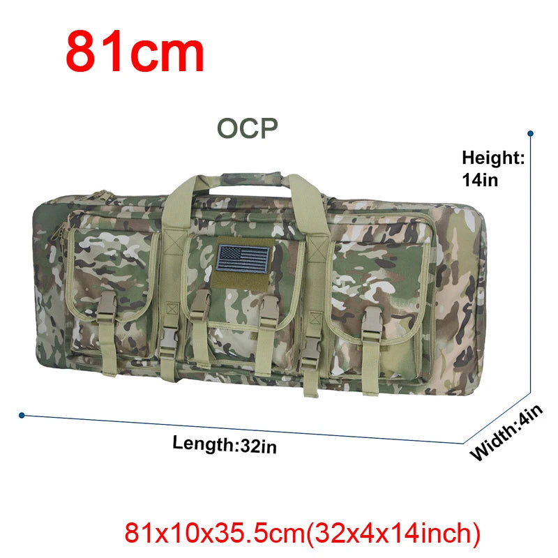LQARMY Tactical Double Rifle Case 32 38 42 48 Inch Molle
