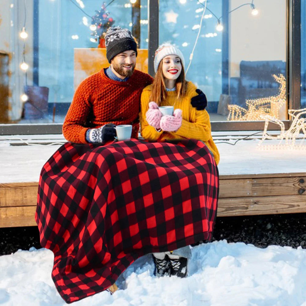 NoHign Car Electric Heated Blanket 12V Auto Off Camping