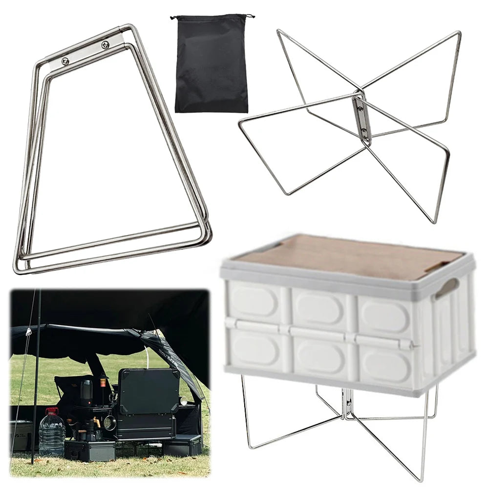 Camping Foldable Metal Stand Aluminum Alloy Box for Travel