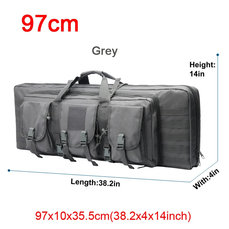 LQARMY Tactical Double Rifle Case 32 38 42 48 Inch Molle