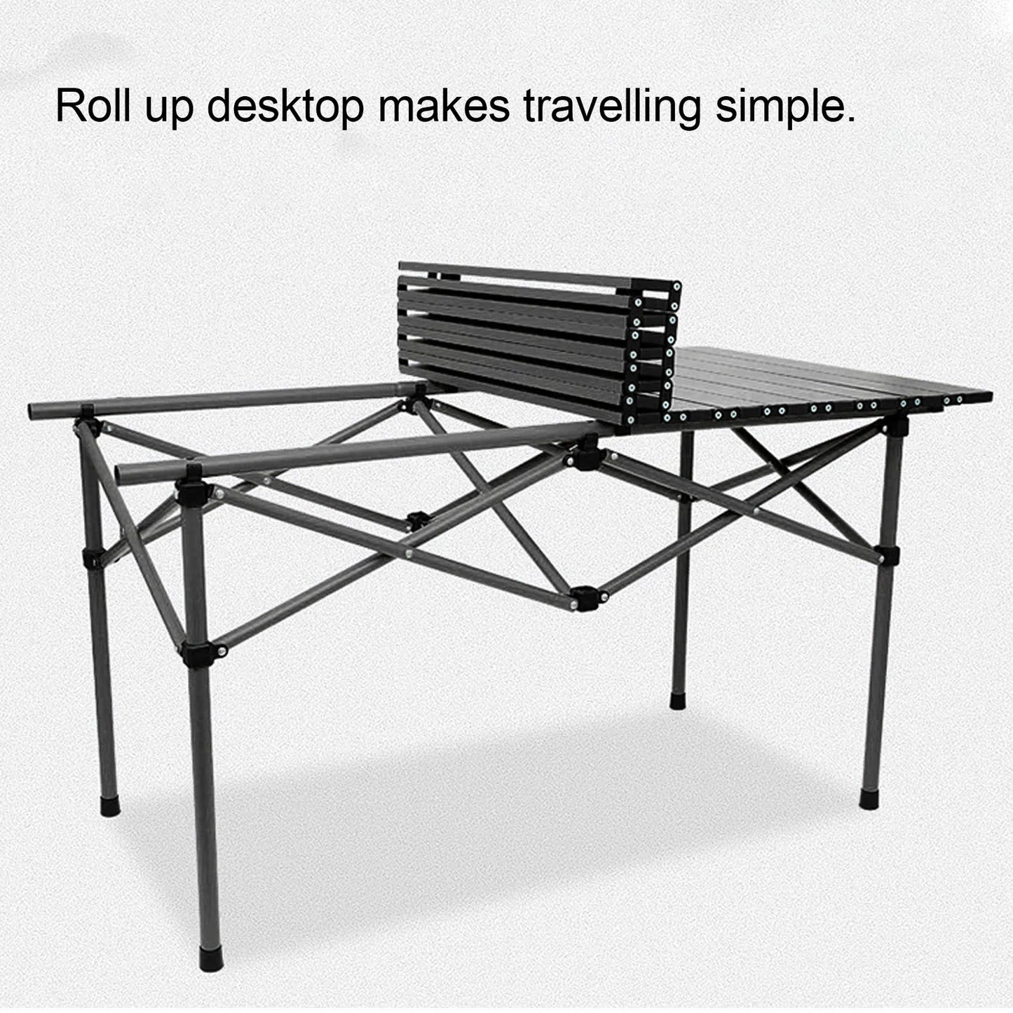 DOACT Folding Camping Table Portable Roll Up Outdoor