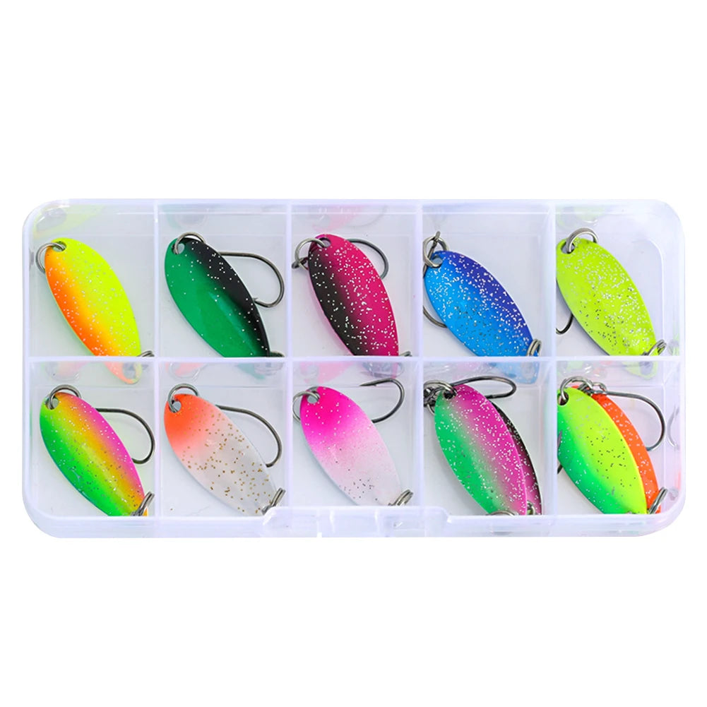 VAKIND 12Pcs Artificial Trout Spinner Lure With Single Hook