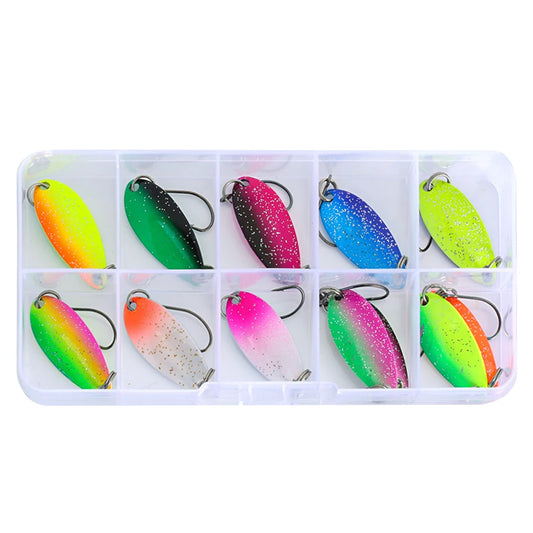 VAKIND 12Pcs Artificial Trout Spinner Lure With Single Hook