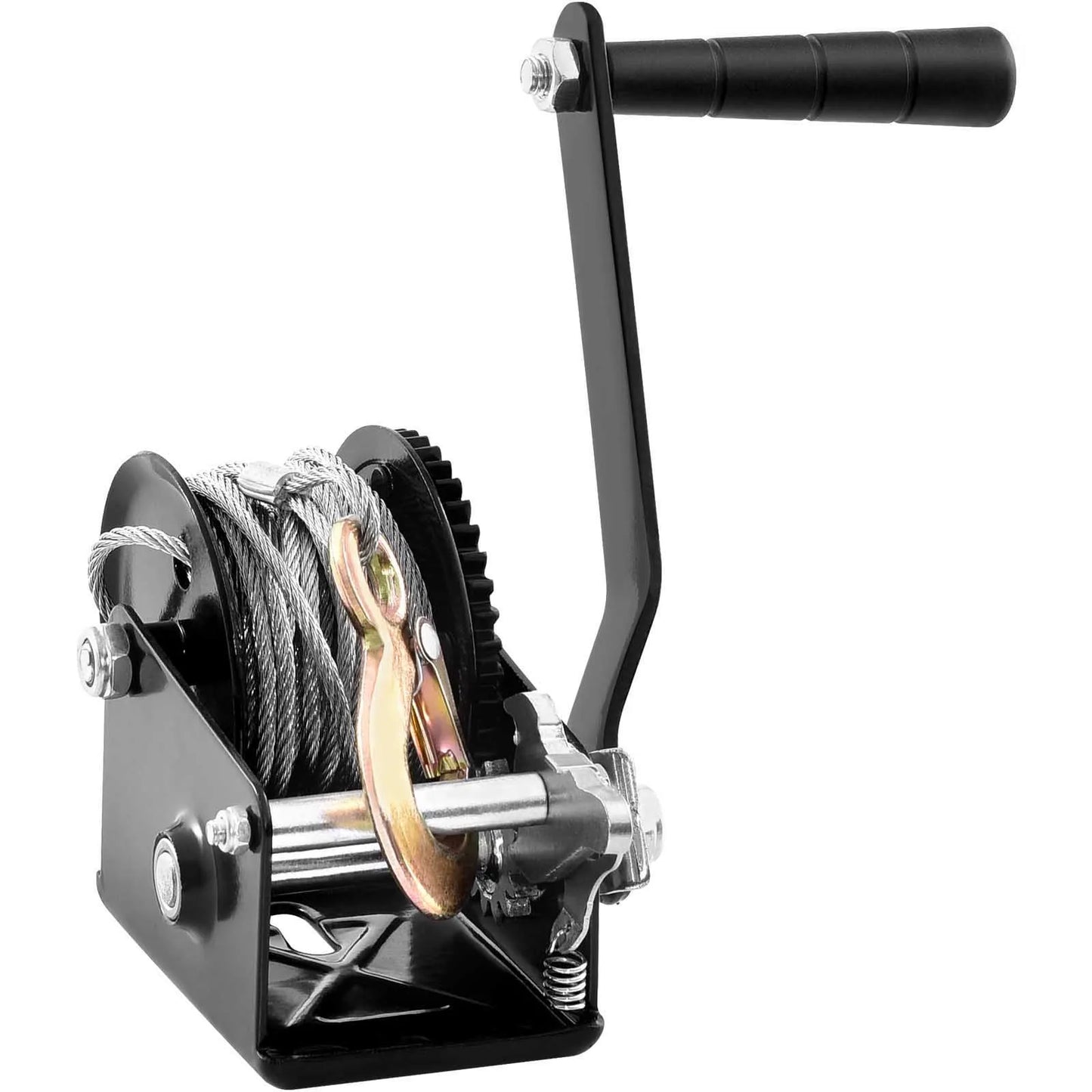 SucceBuy Heavy Duty Hand Winch With 33 Ft Steel Cable And Two Way Ratchet For Trailer Boat Or ATV Towing