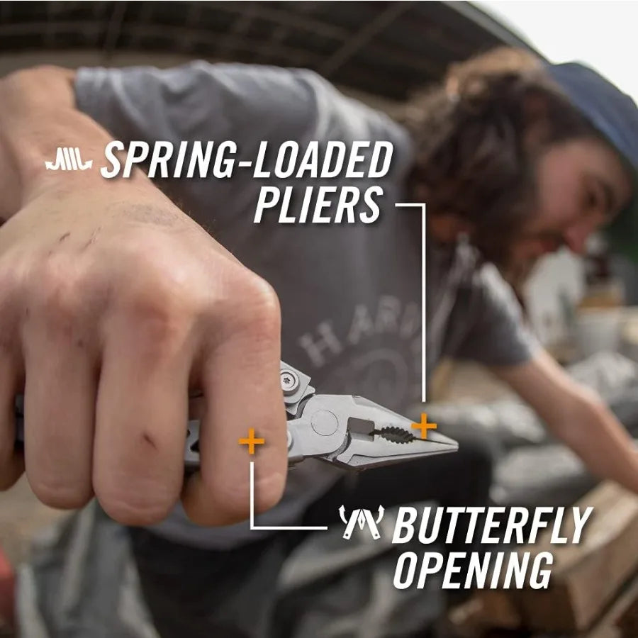 Electric GearSuspensionNXT 15in1 EDC AllInOne MultiTool KnifePliers WireStripper SurvivalGear RuggedBuild