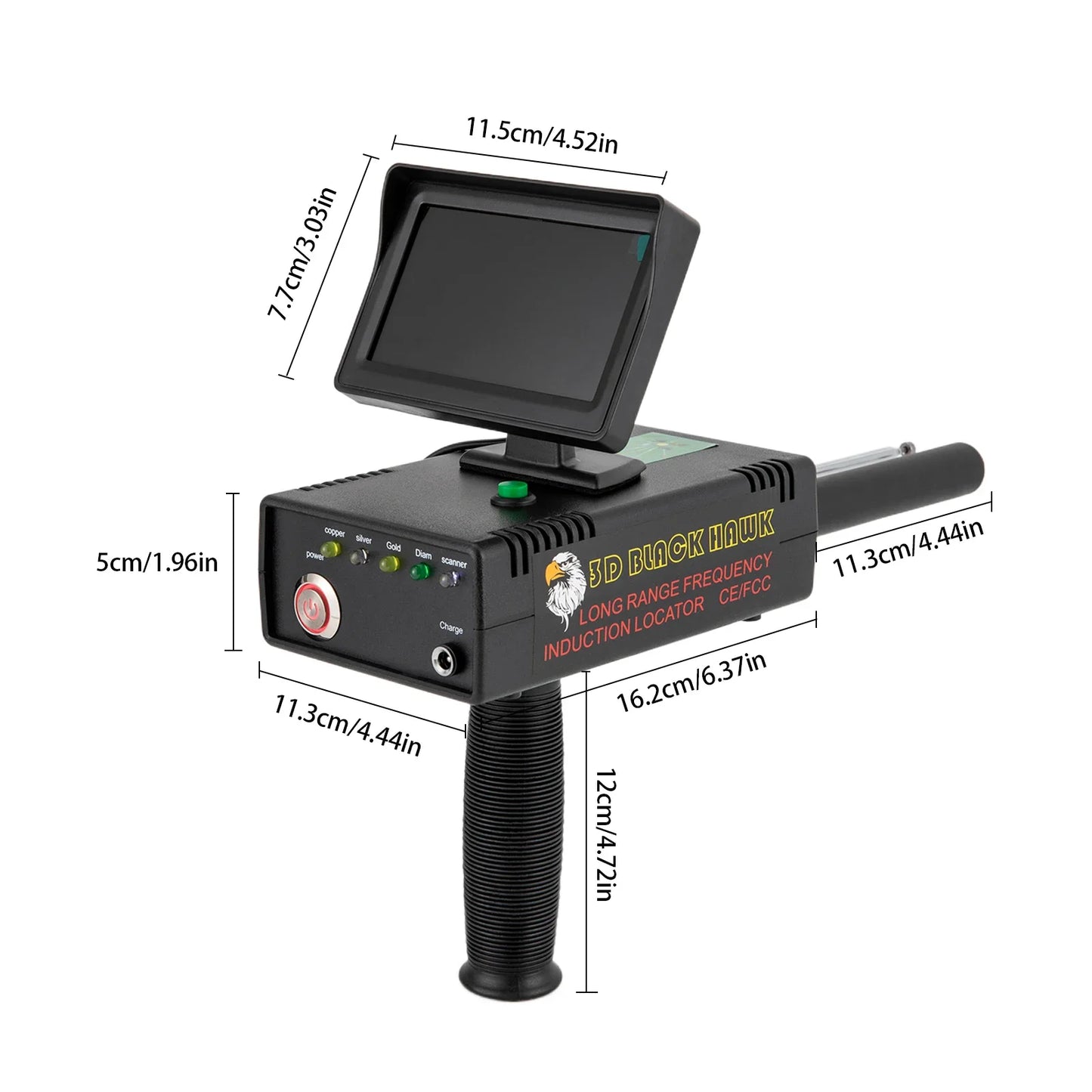 Metal Detector Treasure Scanner Pro 3D LED Display