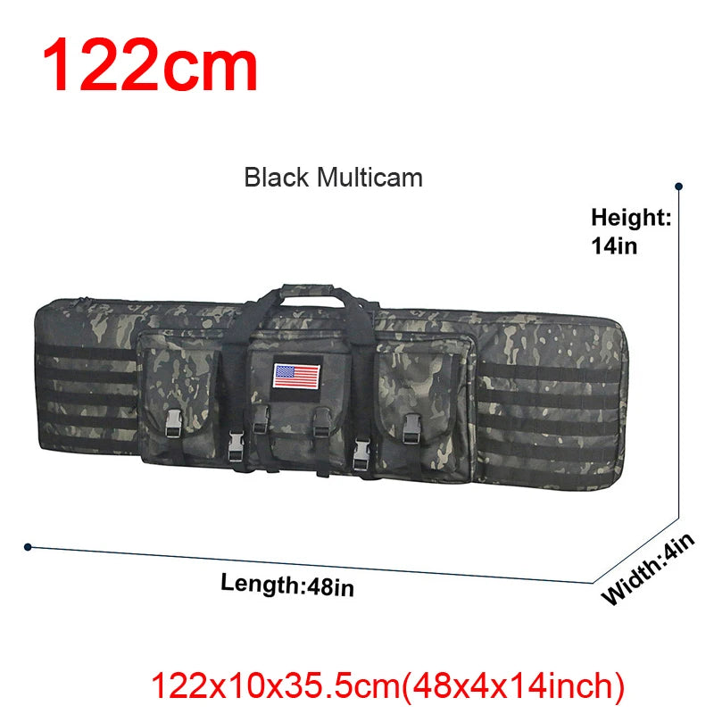 LQARMY Tactical Double Rifle Case 32 38 42 48 Inch Molle