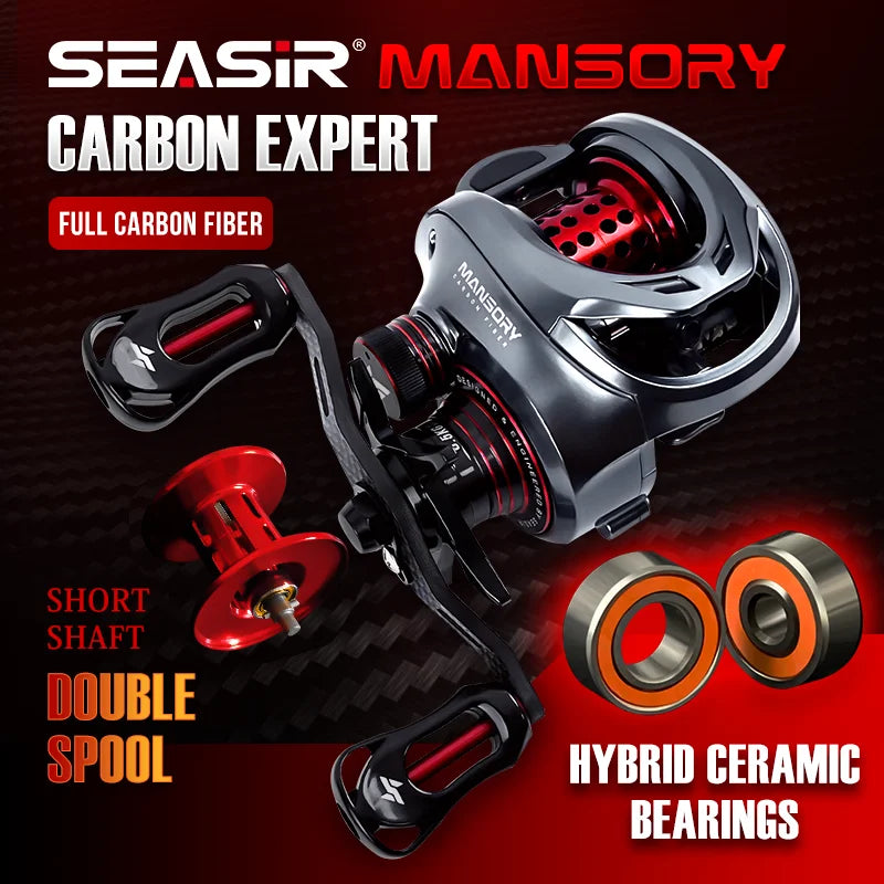 SeaSir Baitcasting Reel Ultralight Carbon Fiber 7 3 1