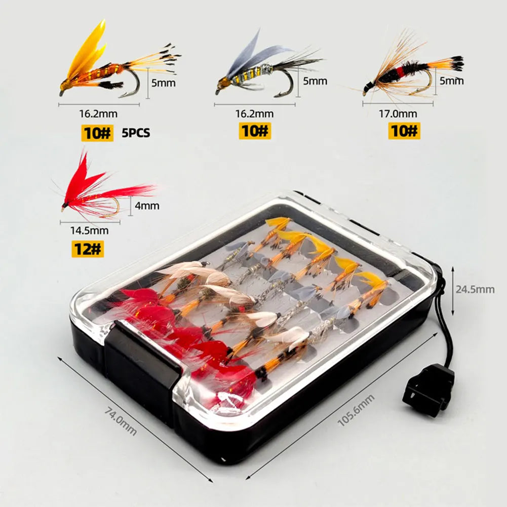 Mojoyce Bionic Insects Flies Fly Fishing Lures Set for Trout