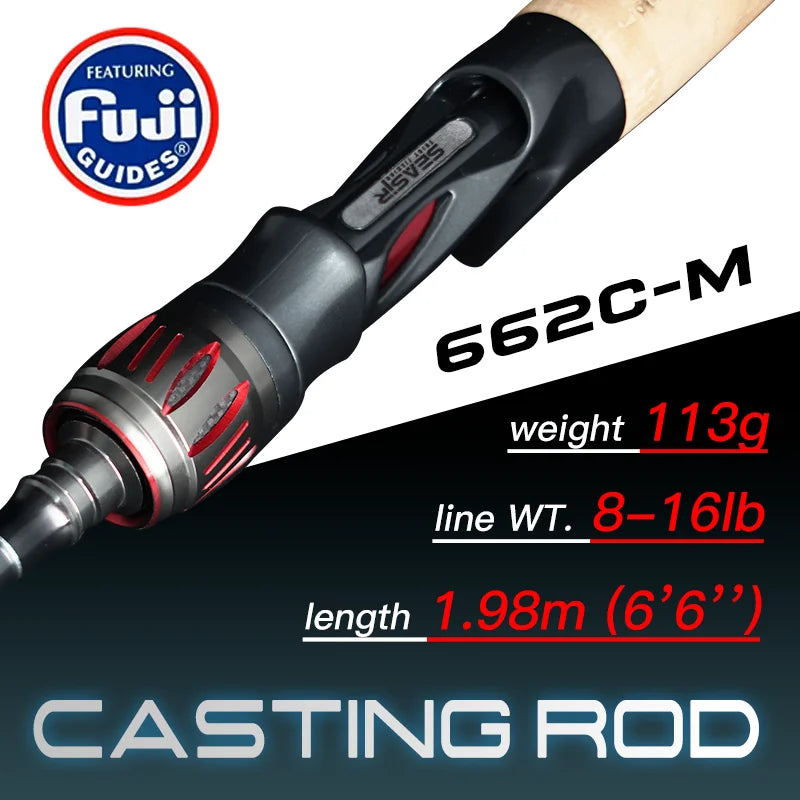 SeaSir Repeater Spinning Casting Rod Fuji-O Guides Cork Handle