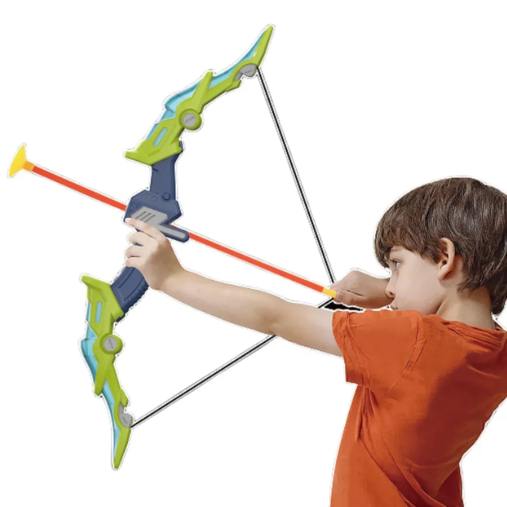 Bow and Arrow Set Light Up Archery Toy Kids Outdoor with Standing Target Sports Shooting Hunting Games Toys Children Gifts