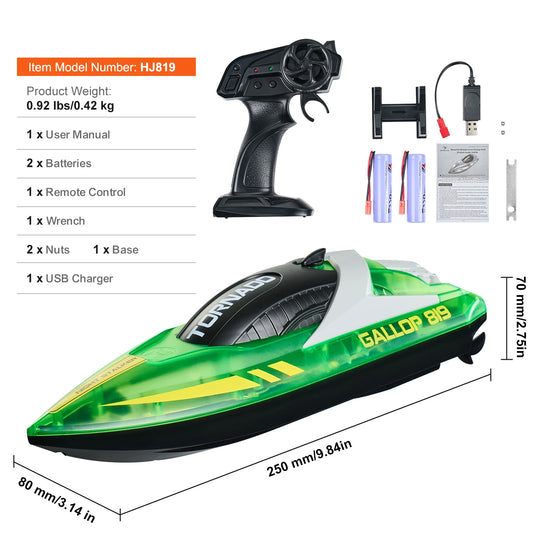 VEVOR HJ819 RC Boat 2.4GHz High Speed Remote Control